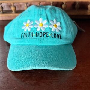 Love in Turquoise Interior Hat with Branded Label
